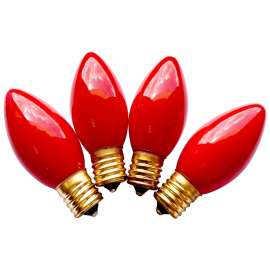Hometown Holidays 16480 Replacement Bulb, 7 W, Intermediate Lamp Base, Incandescent Lamp, Ceramic Red Light