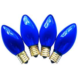 Hometown Holidays 19294 Light Bulb, 7 W, Intermediate Lamp Base, Incandescent Lamp, Transparent Blue Light