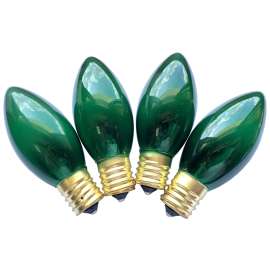 Hometown Holidays 19255 Replacement Bulb, 7 W, Intermediate Lamp Base, Incandescent Lamp, Transparent Green Light