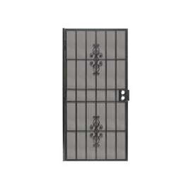Precision Flagstaff Series 3853BK3068 Door Screen, 80 in L, 36 in W, Steel, Black