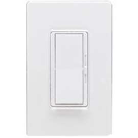 Lutron Diva DVW-603PGH-WH Dimmer, 5 A, 120 V, 600 W, Halogen, Incandescent Lamp, 3-Way, White