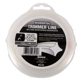 ARNOLD WLS-50 Trimmer Line, 0.05 in Dia, 40 ft L, Nylon