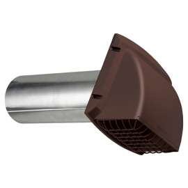 DUNDAS JAFINE ProVent Professional BPMH4BZW Exhaust Hood, 4 in Duct, Polypropylene Hood, Brown Hood