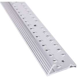 M-D 78139 Fluted Carpet Gripper, 72 in L, 1-3/8 in W, Aluminum, Silver