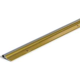M-D 69935 Jamb Weatherstrip Kit, 7/8 in W, 1/4 in Thick, Aluminum/Vinyl, Bright Gold
