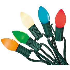 Hometown Holidays 03160/U00Z125H Light Set, String Lights, 125 V, 7 W, 25-Lamp, C7 Lamp, Multi-Color Lamp