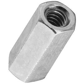 Stanley Hardware 4003 Series N182-659 Coupling Nut, UNC Thread, 10-24 Thread, Steel, Zinc