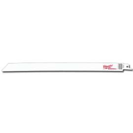 Milwaukee 48-01-2094 Reciprocating Saw Blade, 3/4 in W, 12 in L, 8/12 TPI, HSS Cutting Edge