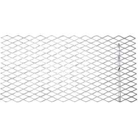 Stanley Hardware 4075BC Series N215-798 Expanded Grid Sheet, 13 ga Thick Material, 12 in W, 24 in L, Steel, Plain