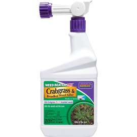 Bonide 066 Crabgrass and Broadleaf Weed Killer, Liquid, Black/Brown, 1 qt Bottle
