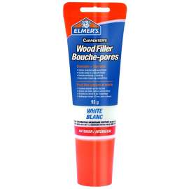 Elmers 60854 Interior Tinted Wood Filler, 96 ml, Tube, Liquid, Paste, White, Mild Acrylic, 8.3 - 9.2 pH
