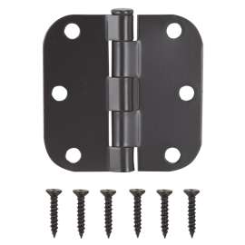 ProSource LR-704-PS Door Hinge, Steel, Oil-Rubbed Bronze, Loose Pin, 180 deg Range of Motion, Screw Mounting