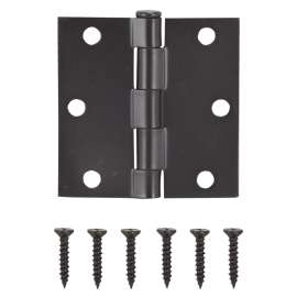 ProSource LR-706-PS Square Corner Door Hinge, Steel, Oil-Rubbed Bronze, Loose Pin, 180 deg Range of Motion