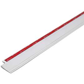 M-D 43302 Cinch Stick, 36 in L, 2 in W, Aluminum Flange, Vinyl Insert