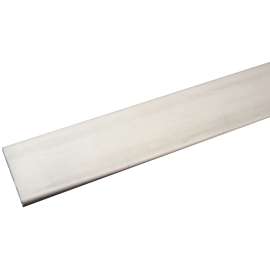 M-D 60731 Flat Bar, 3/4 in W, 48 in L, 1/8 in Thick, Aluminum, Mill, 6063 Grade