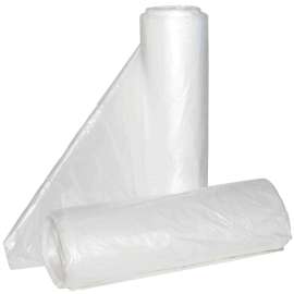 ALUF PLASTICS Hi-Lene HCR-366017C Anti-Microbial Coreless Can Liner, 50 to 55 gal Capacity, HDPE, Clear