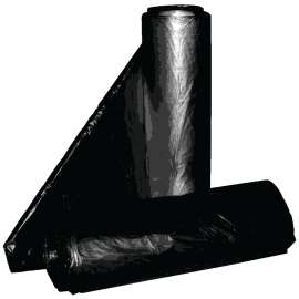 ALUF PLASTICS RL RL-2423H Can Liner, 7 to 10 gal Capacity, Repro Blend, Black