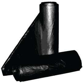 ALUF PLASTICS RL RL-2432H Can Liner, 12 to 16 gal Capacity, Repro Blend, Black