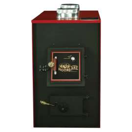 US STOVE 1500 Coal Furnace, 24-1/4 in W, 48 in D, 40-1/4 in H, 139,000 Btu Heating, Cast Iron
