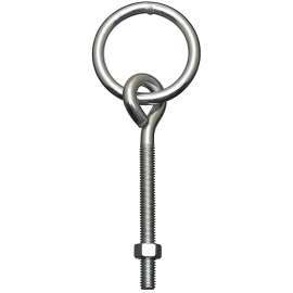 National Hardware 2061BC Series N220-632 Hitch Ring with Eye Bolt, 160 lb Working Load, 2 in ID Dia Ring, Steel, Zinc