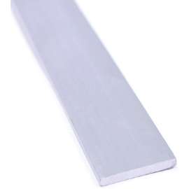 M-D 61085 Flat Bar, 2 in W, 72 in L, 1/8 in Thick, Aluminum, Mill, 6063 Grade