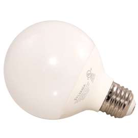 Sylvania 79699 LED Bulb, Globe, 40 W Equivalent, E26 Lamp Base, Frosted, Warm White Light, 2700 K Color Temp