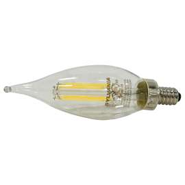 Sylvania ULTRA LED 79762 LED Bulb, 4 W, Candelabra Lamp Base, B10 Lamp, 350 Lumens, 5000 K Color Temp