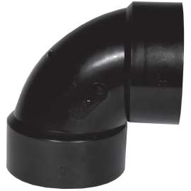 IPEX 027121 Pipe Elbow, 1-1/2 in, Hub, 90 deg Angle, ABS, SCH 40 Schedule