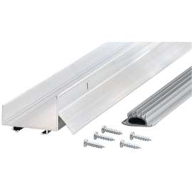 M-D DB002 Series 80622 Door Bottom with Drip Cap, 36 in L, 1-3/8 in W, 1-1/4 in H, Aluminum, Mill