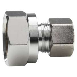 Belanger PPC73PCLF Straight Connector, 1/2 x 3/8 in, FIP x Compression, Chrome