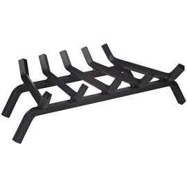 Simple Spaces LTFG-W23-X 23'' Fireplace Grate, 5-Bar, Steel/Wrought Iron