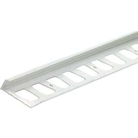 M-D 31351 Tile Edge, 96 in L, 3/8 in W, Ceramic, Clear Anodized