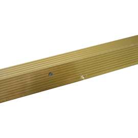 M-D 79194 Carpet Bar, 96 in L, 1-1/2 in W, Fluted Surface, Aluminum, Satin Brass