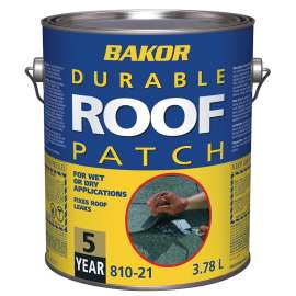 Henry BK81021666 Dry/Wet Roofing Patch, Black, Liquid, 3.78 L