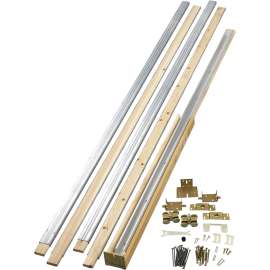 Onward 1485150BC Pocket Door Frame and Hardware Kit, 72 in L Track, Mill, Screw Mounting