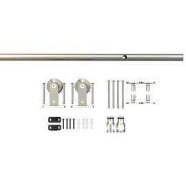 Onward 24601120SNPVC Decorative Visible Rail System, 2 m L Track, Steel, Satin Nickel, Wall Mounting