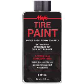 Majic Paints 8-0018-3 Ready-to-Apply Tire Paint, Black, 16 oz