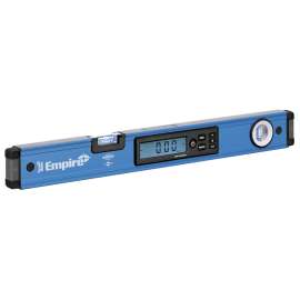 Empire True Blue Series E105.24 Digital Box Level, 24 in L, 2-Vial, Non-Magnetic, Aluminum, Blue