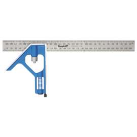 Empire True Blue Series E250 Combination Square, 0.0625 in Graduation, Stainless Steel Blade