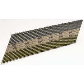 SENCO K627ASBXN Collated Nail, 3 in L, 15 to 23 Gauge, Steel, Galvanized, Full Round Head, Ring Shank