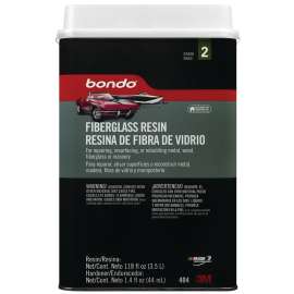 Bondo 404C Fiberglass Resin, 3 qt Can, Liquid, Pungent Organic