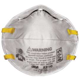 3M 8210PP20-DC Paint Prep Respirator, One-Size Mask, N95 Filter Class