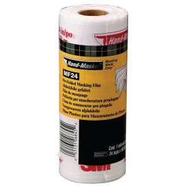 3M Hand-Masker MF24 Masking Film, 180 ft L, 24 in W, Polyethylene Backing