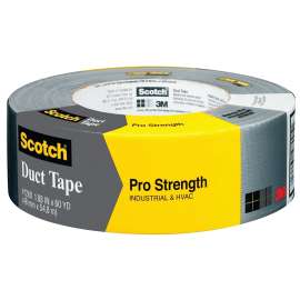Scotch 1260-AF Duct Tape, 60 yd L, 1.88 in W, Polyethylene Backing, Gray