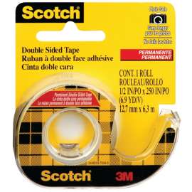 Scotch 136-NA Double-Sided Tape, 6.3 m L, 12.7 mm W