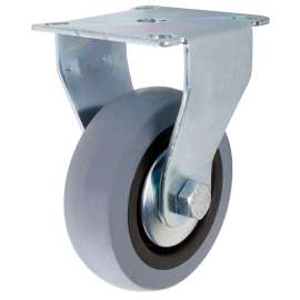 Shepherd Hardware G1 Series 3547 Rigid Caster, 3 in Dia Wheel, TPR Wheel, Gray, 121 lb