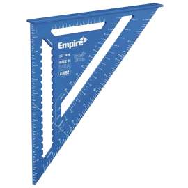 Empire E3992 Rafter Square, 0.13 in Graduation, Aluminum, 12 in L, 11.9 in W