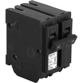 Square D Homeline CHOM230CP Circuit Breaker, Mini, Standard, 30 A, 2 -Pole, 120/240 VAC, Plug Mounting, Black