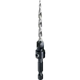 DeWALT DW2567 Drill Bit, 9/64 in Dia, 3 in OAL, Countersink, Spiral Flute, 4-Flute, 1/4 in Dia Shank, Hex Shank