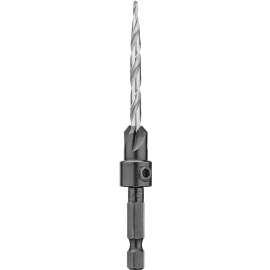DeWALT DW2568 Drill Bit, 11/64 in Dia, 3-1/2 in OAL, Countersink, Spiral Flute, 4-Flute, 1/4 in Dia Shank